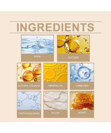 KunMan Beef Tallow Honey Balm for Skin Handmade All-Natural Moisturizer with Grass-Fed Beef Tallow & Raw Wild Honey for Mature Dry or Sensitive Skin - Buy Online on GoSupps.com