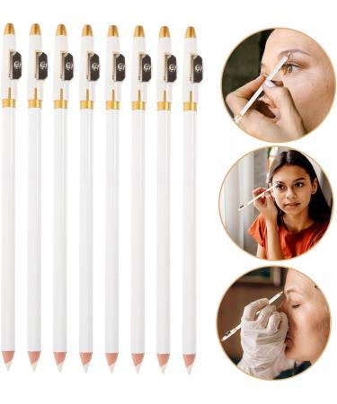 PLAFOPE 12pcs Eyebrow Pencil Sharpener Eyebrows Pencil Portable Eyebrow Pencil Eye Brow Pencil White Wooden - Buy Online on GoSupps.com