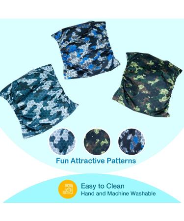 Dono Pack of 3 Washable Diapers for Male Dogs - Super Absorbent Fits Small to Large Dogs - Army L Design - Buy Online on GoSupps.com