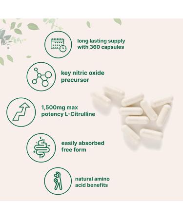 Micro Ingredients L Citrulline Capsules  1500mg Per Serving  360 Counts  Citrulline Pre-Workout Supplement  Non-GMO 360 Count (Pack of 1) - Buy Online on GoSupps.com