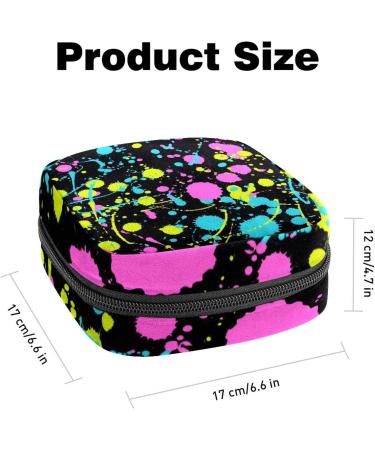 Anna Cowper Splatter Colorful Sanitary Napkin Storage Bag - Multi-colored Portable Period Pouch for Women and Teen Girls - Buy Online on GoSupps.com