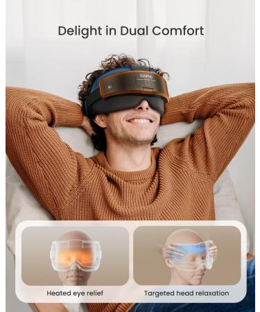 RENPHO Eyeris Masc Head & Eye Massager Migraine Relief Headache Massager for Forehead FSA Eligible HSA Heated Mask Massager Scalp Stress Relax - BLACK - Buy Online on GoSupps.com