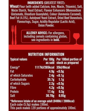 OXO 60 Beef Stock Cubes Made With Authentic Meat Juices - 13.33 Oz - Buy Online on GoSupps.com