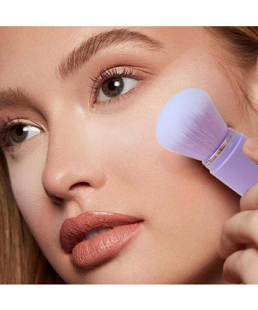 Retractable Foundation Brush Travel Blush Brush Portable Face Brush with Lid for Foundation Blush Bronzer & Powder Travel Friendly purple - Buy Online on GoSupps.com