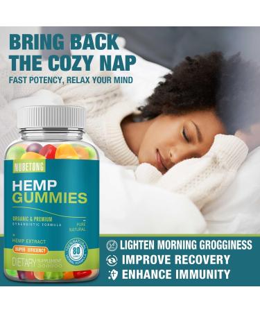 Hemp Gummies High Potency Extra Strength Hemp Oil Extract Organic Edible Gummy Supplement for Adult Gummy for Sleep Pain Anxiety - Buy Online on GoSupps.com