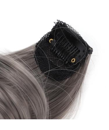 5 Piece Long Curly Gray Clip-In Hair Extensions | High Temperature Synthetic Wig for Women & Girls - Stylish & Versatile - Buy Online on GoSupps.com