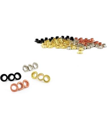 RamPro 3/16" Metal Eyelets  Stainless Steel Grommets with Brass  Silver  Copper and Black Finish  for Shoes Clothes Crafts Eyelet Repair Replacement Pack  Set of 100 - Buy Online on GoSupps.com