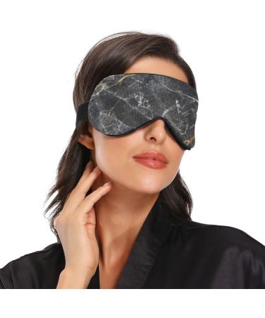 Breathable Light Blocking Eye Mask for Men and Women | Adjustable for Travel, Yoga, Meditation | Deep Sleep | Grey Marble Texture - Buy Online on GoSupps.com