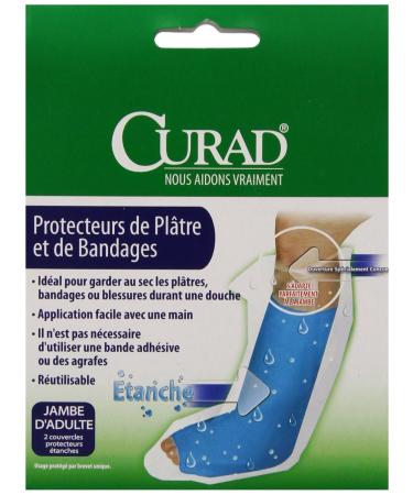 Curad Cast Protector for Adult Leg - Reusable, 2 Count | Protects Bandages & Wounds - Buy Online on GoSupps.com