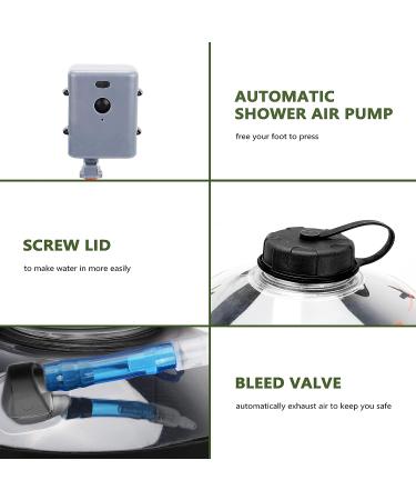 Teamaze 12L Portable Camping Shower with Auto Pressure Pump - Solar Shower for Beach, Camping & Hiking - Buy Online on GoSupps.com