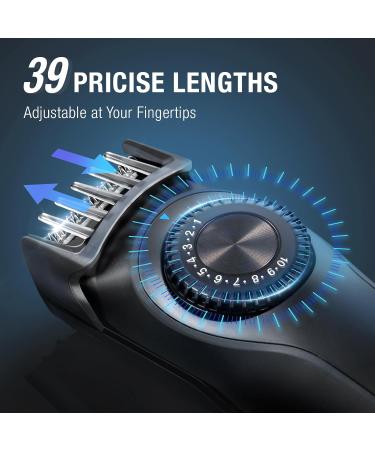 SUPRENT Beard Trimmer for Men Adjustable Beard Trimmers for Men with Precision Dial 19 Length Settings Cordless Electric USB Rechargeable Moustache Trimmer for Mens Gifts - Buy Online on GoSupps.com