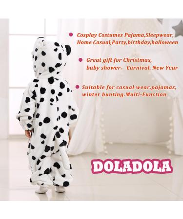 Doladola Unisex Baby Toddler Romper Jumpsuit | Hooded Cartoon Sleepsuit | 12-18 Months | Snow Leopard Print - Buy Online on GoSupps.com