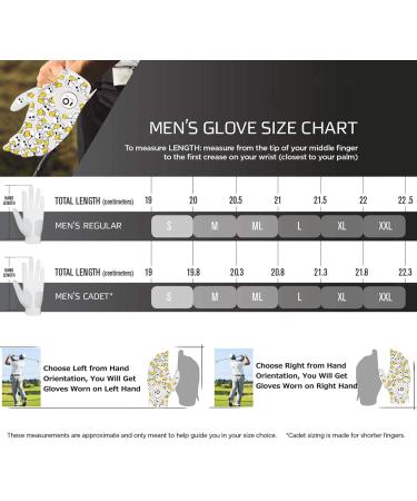 Premium Finger Ten Golf Gloves for Men - Leather with Ball Marker Summer Comfort Weathersof Quality in Gray/Yellow Size M-L - Buy Online on GoSupps.com
