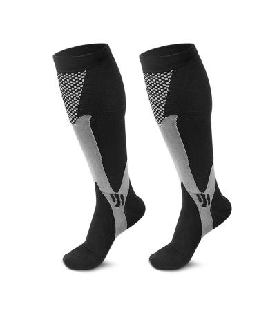 Minasa compression stockings for pain -free legs and feet compression stockings for women and men winter compression socks for sports cycling fitness etc l/xl black
