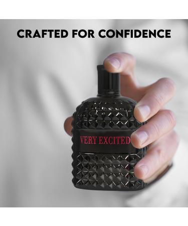 Very Excited Sensual Woody Fragrance for Men | Long Lasting Cologne Aromatic Scent Eau de Parfum Natural Spray - Great Holiday Gift 3.4 Fl Oz/100 Ml - Buy Online on GoSupps.com