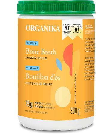 Organika Full Spectrum Collagen - Type 1 2 3 5 10 & Chicken Bone Broth Powder- Free Range and Vegetarian Fed Chickens- Keto Friendly High Protein and Mineral Content- 300g Collagen + Chicken Bone Broth Powder - Buy Online on GoSupps.com