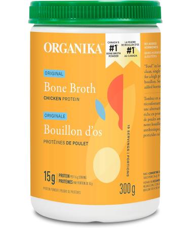 Organika Enhanced Collagen Protein Power Greens - with 16 organic fruits and vegetables & Chicken Bone Broth Powder- Free Range and Vegetarian Fed Chickens- Keto Friendly Nutritional Supplement+ Chicken Bone Powder - Buy Online on GoSupps.com