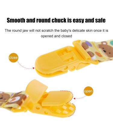 Baby Pacifier Chain Set - 3 BPA-Free Fabric Clips for Girls & Boys | Fits Most Pacifiers & Teething Toys | Includes 3 Silicone Rings - Buy Online on GoSupps.com