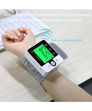 Wrist Blood Pressure Monitor with Heart Rate Tracking - Large LCD Display, Automatic Talking, Voice Alarm - Home BP Cuff Meter Kit for Health Care - Buy Online on GoSupps.com