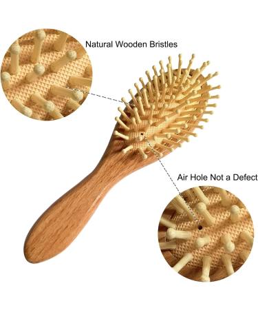 Molylove 3 Piece Baby Hair Brush and Comb Set for Newborn - Natural Wooden Hairbrush with Soft Goat Bristles - Gentle Scalp Grooming for Infant, Toddler, Kids - Buy Online on GoSupps.com