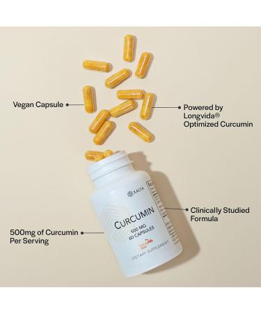 Xalya Longvida Curcumin 500 mg 60 Capsules - High Absorption 285x More Bioavailable Curcumin Supplement Non-GMO Vegan & Gluten Free 60 Servings - Buy Online on GoSupps.com