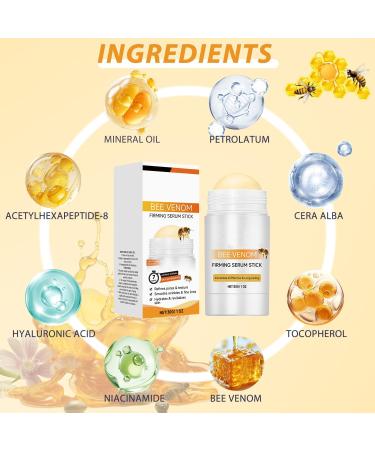 Bee Venom Firming Serum Stick 30g Bee Venom Wrinkle Removal Serum Stick Firming & Wrinkle-Reducing Cream Hydrates & Nourishes Skin Firming Cream For Face and Body - Buy Online on GoSupps.com