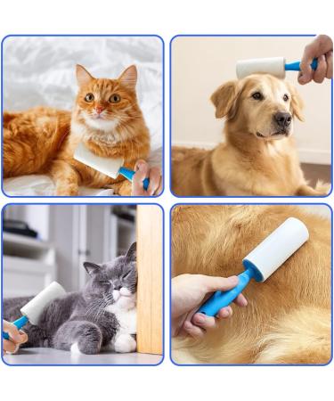 flintronic Lint Hair Roller Pet Hair Remover Super Sticky 360 Sheets Roll Paper 1 Lint Roller and 6 Replacement Heads Collecting Hair from Sweaters Pants Shirts Suits Skirts Carpets #2 360 Sheets (6*60 Sheets) - Buy Online on GoSupps.com