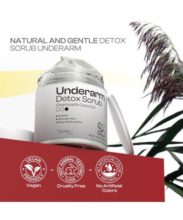 Coconut Charcoal Underarm Detox Scrub: Armpit Detox Exfoliating Nourishing for Natural Eliminate Odor Vegan Gentle for Sensitive Skin - Buy Online on GoSupps.com