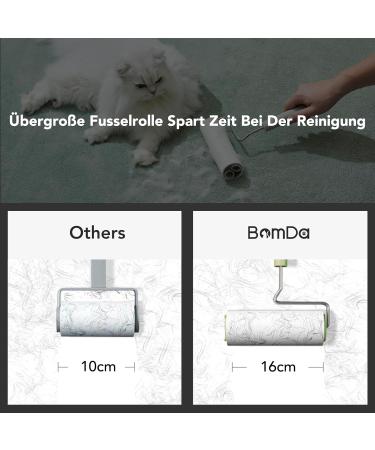 BOMDA Extra Sticky Lint Roller - 360 Sheets for Clothing Sofa Bed & Carpet | Perfect for Cat & Dog Hair Removal - Buy Online on GoSupps.com