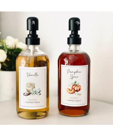 KYONANO Lot de 84 tiquettes de sirop de caf avec motifs artistiques pour bouteilles de sirop de caf  - Buy Online on GoSupps.com