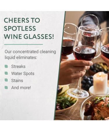 IMPRESA Concentrated Wine Glass Cleaner - Streak-Free Unscented Removes Water Spots & Stains - Perfect for Wine Lovers - Made in USA - Buy Online on GoSupps.com