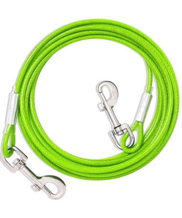 Tie Out Leashes For Dogs 3/6/9/15m Tie Out Cables For Dog Yard Leash Yard Leash For Medium to Large Dogs (Green 9m) 9m Green
