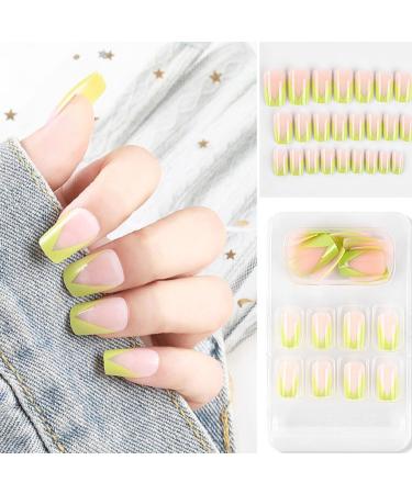 dijiusidy False Nail Fashionable Various Shapes Fingernail Full Coverage Strong Viscosity Adjustable Paster for Manicure Art 2 F741 2 1 count (Pack of 1) - Buy Online on GoSupps.com