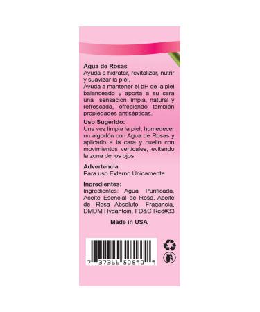 Agua De Rosas 4 Oz Rose Water Facial Toner | Refreshing & Hydrating Skincare - Shop Internationally - Buy Online on GoSupps.com