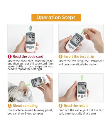 URIT Pet Blood Glucose Meter Kit with 50 Test Strips - Diabetes Monitoring System for Dogs & Cats - Buy Online on GoSupps.com