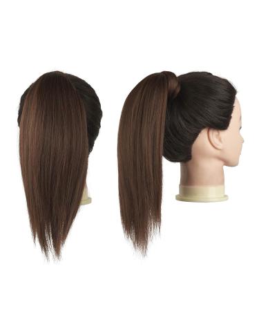 Buy 30 cm Fine Ponytail Extensions - Smooth Long Clip-In Hair Extensions in Brown & Light Brown Mix - Perfect for Women - Buy Online on GoSupps.com