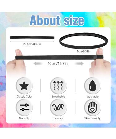 12 Pack Thin Slipproof Sports Hair Bands for Women & Men - Elastic Headbands for Fitness Yoga Running & Football - Buy Online on GoSupps.com