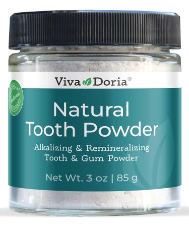 Viva Doria Viva Doria Natural Teeth Powder | Remineralizing Teething Powder | Natural Teeth Whitening Powder | Toothpaste Power | Breath Deodorizer | Refreshing Mint Flavour | 85g Glass Jar