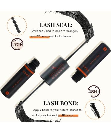 Lash Bond and Seal 10ML - Waterproof Black Eyelash Glue for Long Lasting Lash Extensions & DIY Application - Buy Online on GoSupps.com