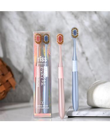 Shop Super Soft Toothbrushes for Adults - 2 Pack Gentle Bristles & Wide Head | Best Hygiene Care - Buy Online on GoSupps.com