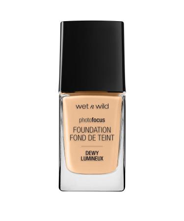 Wet N Wild Photo Focus Dewy Foundation - Moisturizing Soft Beige for Normal & Dry Skin - Vegan Imperfection Coverage - Buy Online on GoSupps.com