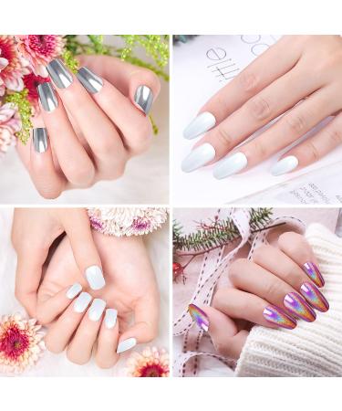 Artdone 16 Jars Chrome Nail Powder Metallic Mirror Effect Pigment Kit - Nail Glitter for Gel Polish Art & Resin Craft | 16pcs Chrome Nail Powders - Buy Online on GoSupps.com
