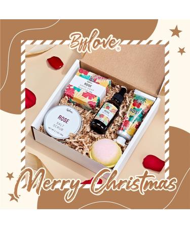 5-Piece Women's Bathroom Set - Mother's Day Gift Spa Beauty Set Rose Fragrance Travel Size | Birthday Present with Bath Salts & Bombs - Buy Online on GoSupps.com