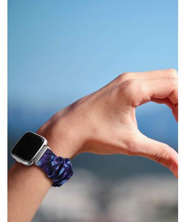 TOYOUTHS Scrunchie Bands for Fitbit Versa/Versa 2/Versa Lite - Tie Dye Pattern Printed Elastic Strap - Small Size - Replacement Wristband for Women/Girls - Buy Online on GoSupps.com