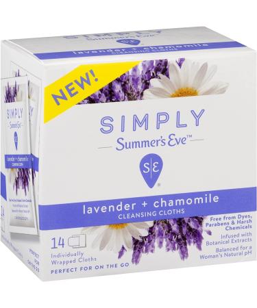 Summer's Eve Lavender & Chamomile Cleansing Cloths 14ct x 2 - Gentle Feminine Hygiene - Buy Online on GoSupps.com