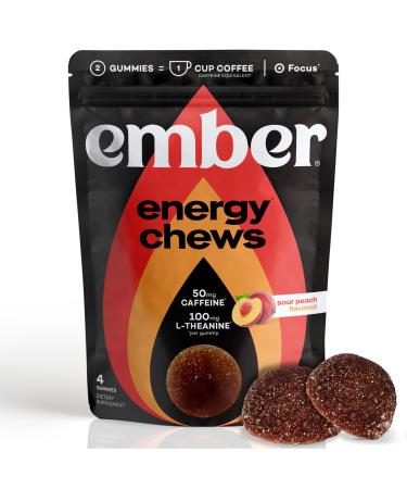 Ember Energy Chews With L Theanine - Sour Peach - 4ct