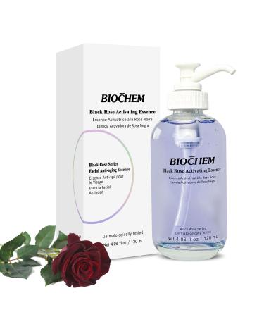 BIOCHEM Black Rose Activating Essence - 4.06 fl. oz / 120 ml Hydrating & Anti-Aging Facial Essence with Luxurious Formula for Skin Radiance Serum-Like Anti-Aging Elixir Beauty Booster