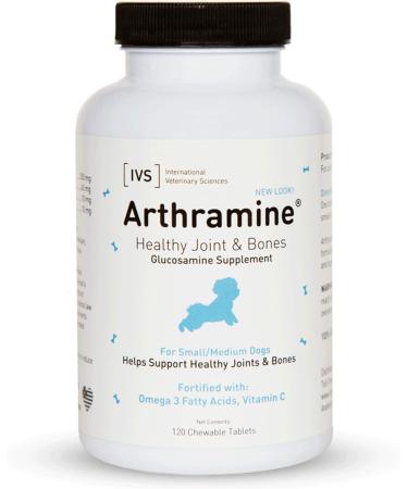 International Veterinary Sciences Arthramine Glucosamine Supplement For Small/Medium Dogs 120 Chewable Tablets