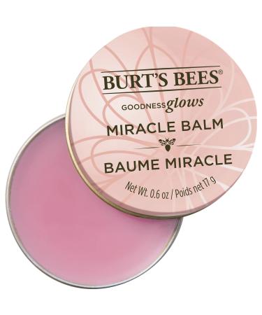 Burt's Bees 100% Natural Origin Goodness Glows Miracle Balm  Hydrates and Softens Dry Skin From Head To Toe  0.6 Ounce Tin