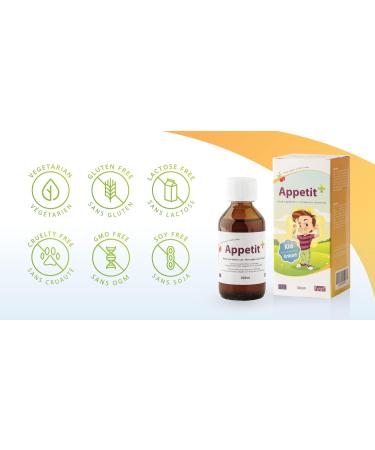 APPETIT+ Booster - Stimulates Appetite & Weight Gain | Fenugreek & B Vitamin Complex | Pleasant Cherry Taste | 100ml | Gluten Free - Buy Online on GoSupps.com